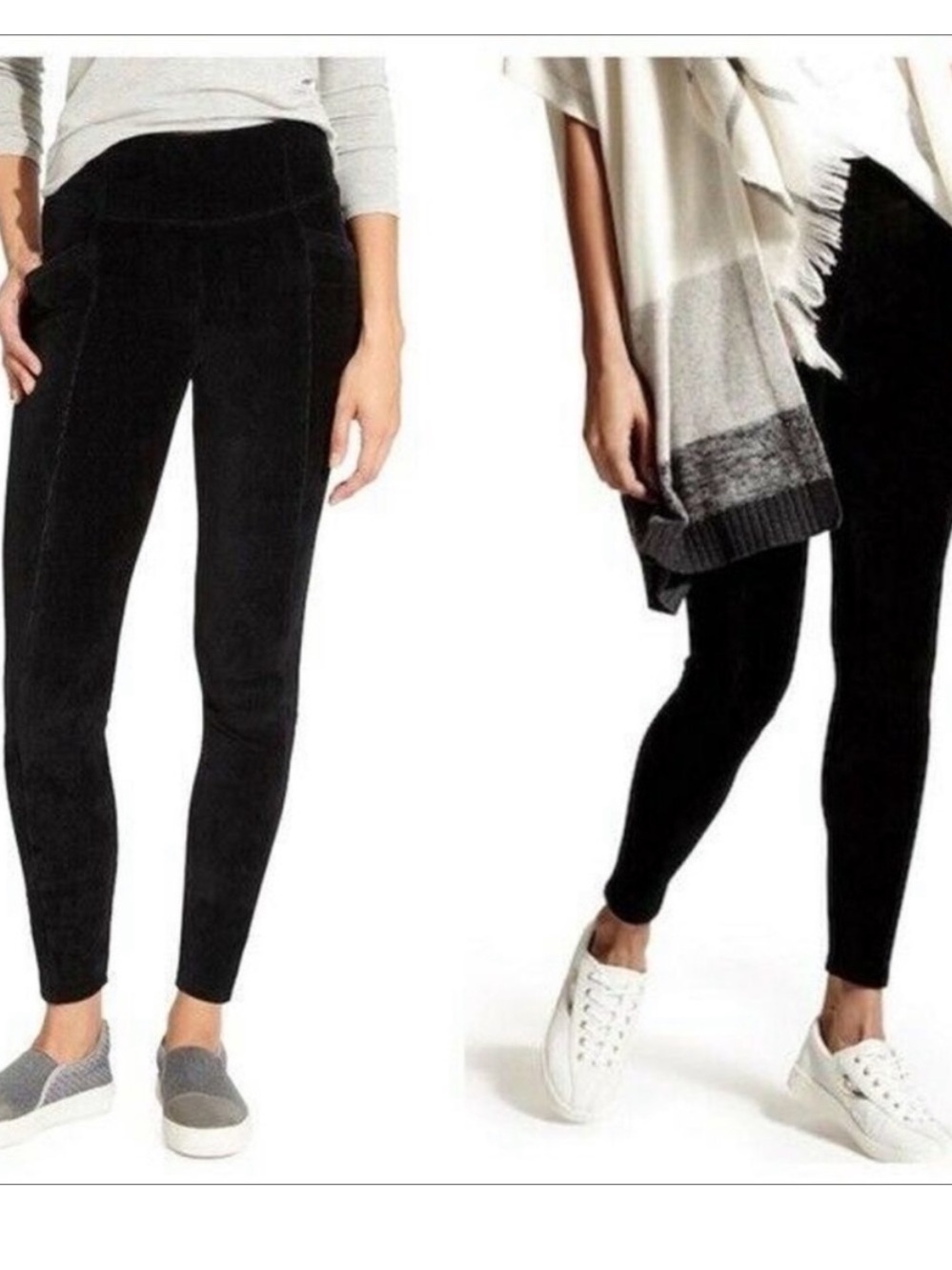 ATHLETA Velvet Black Pocket Legging Hi Rise Whimsigoth Witchycore